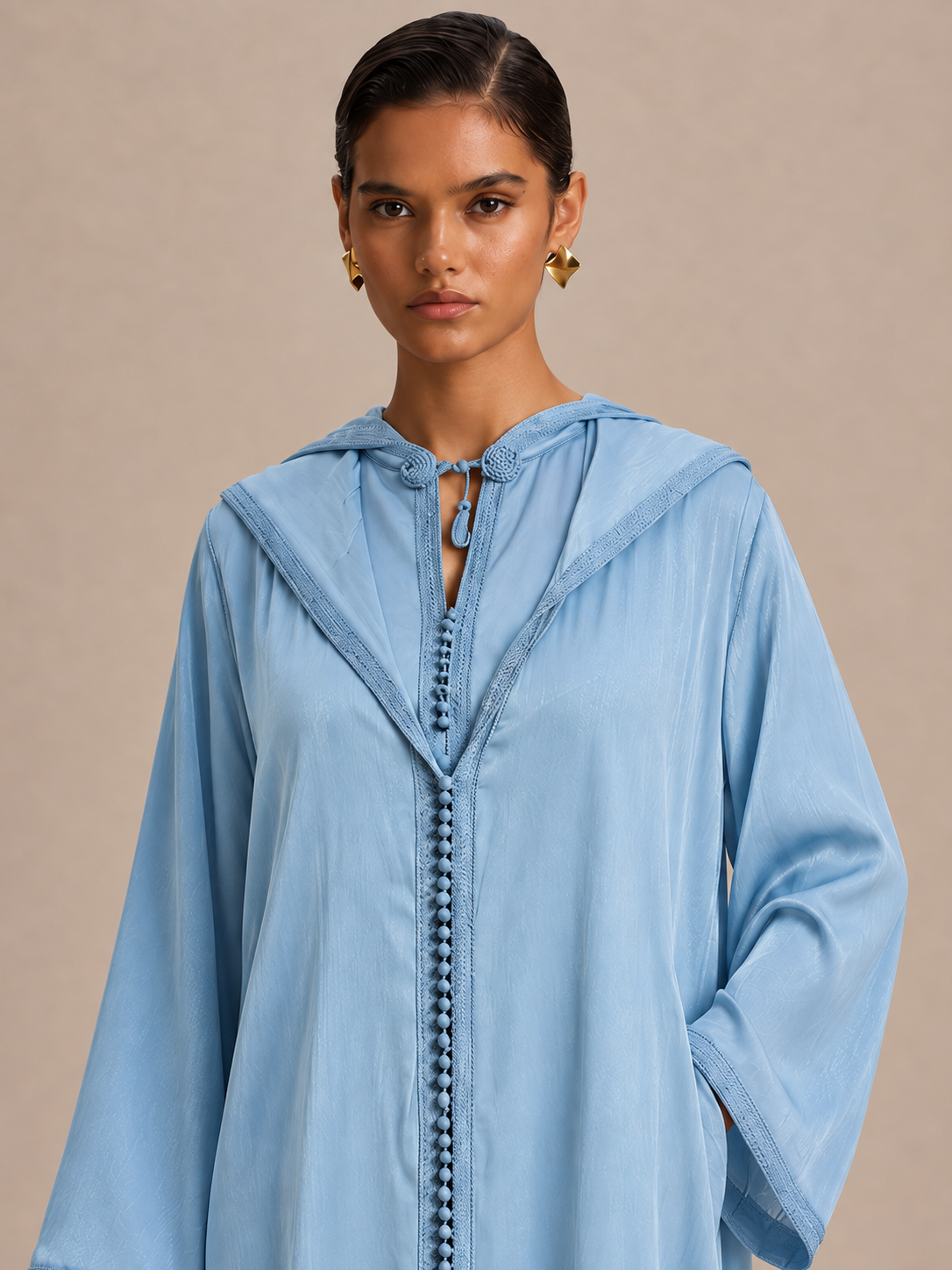 Himmelblaue Djellaba (2-teilig)