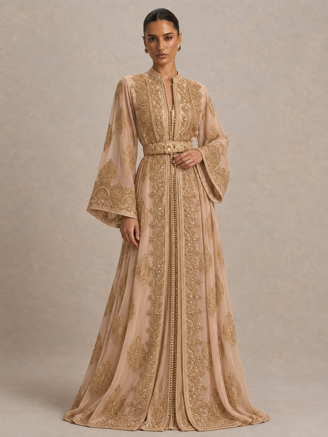 Weißer Braut-Kaftan