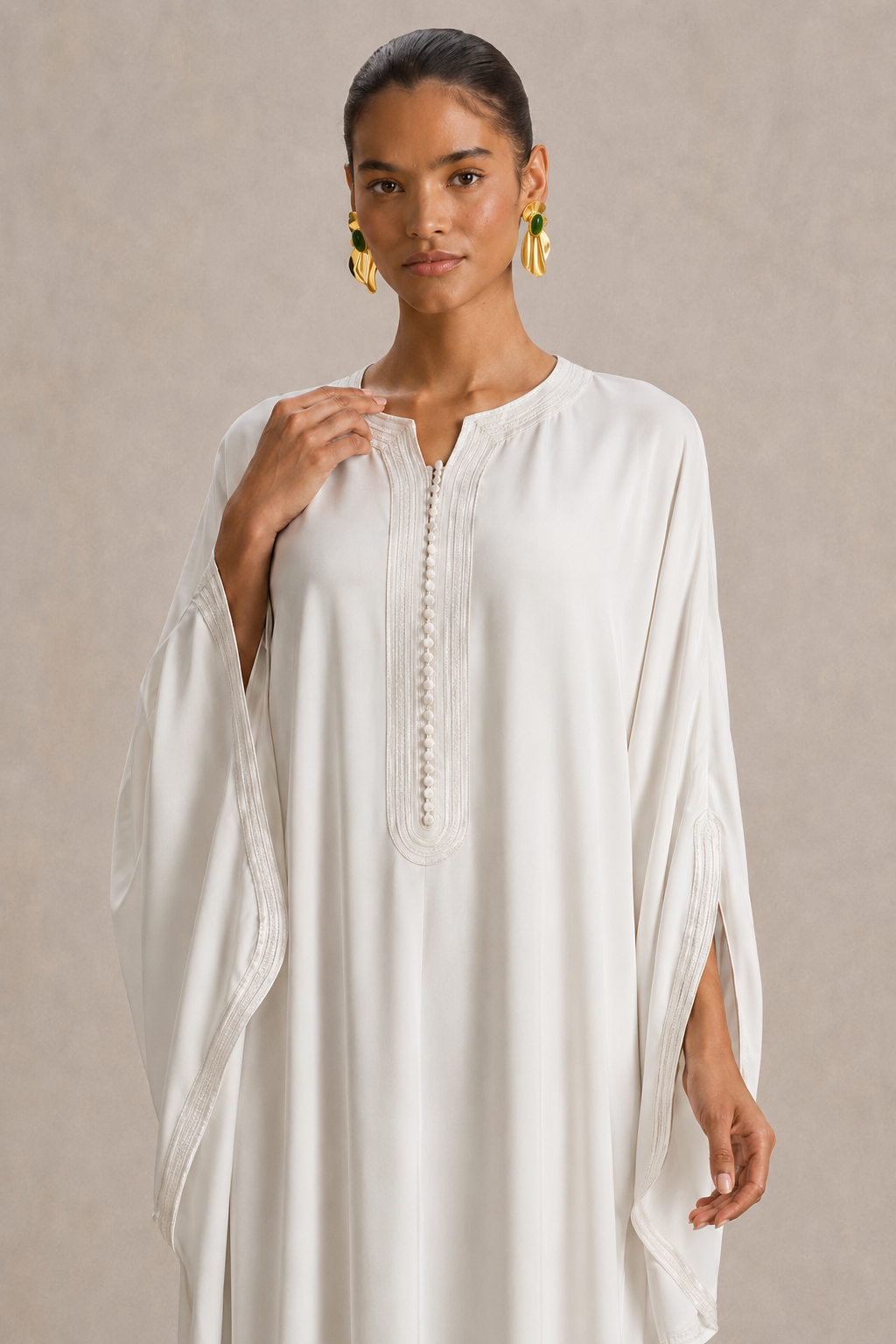 Gandoura Lina – Blanc Écru