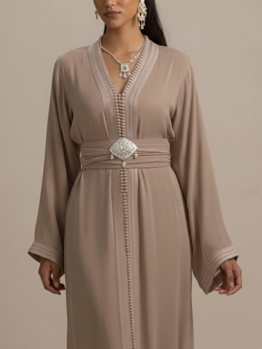 Caftan Marron - Caftania Paris