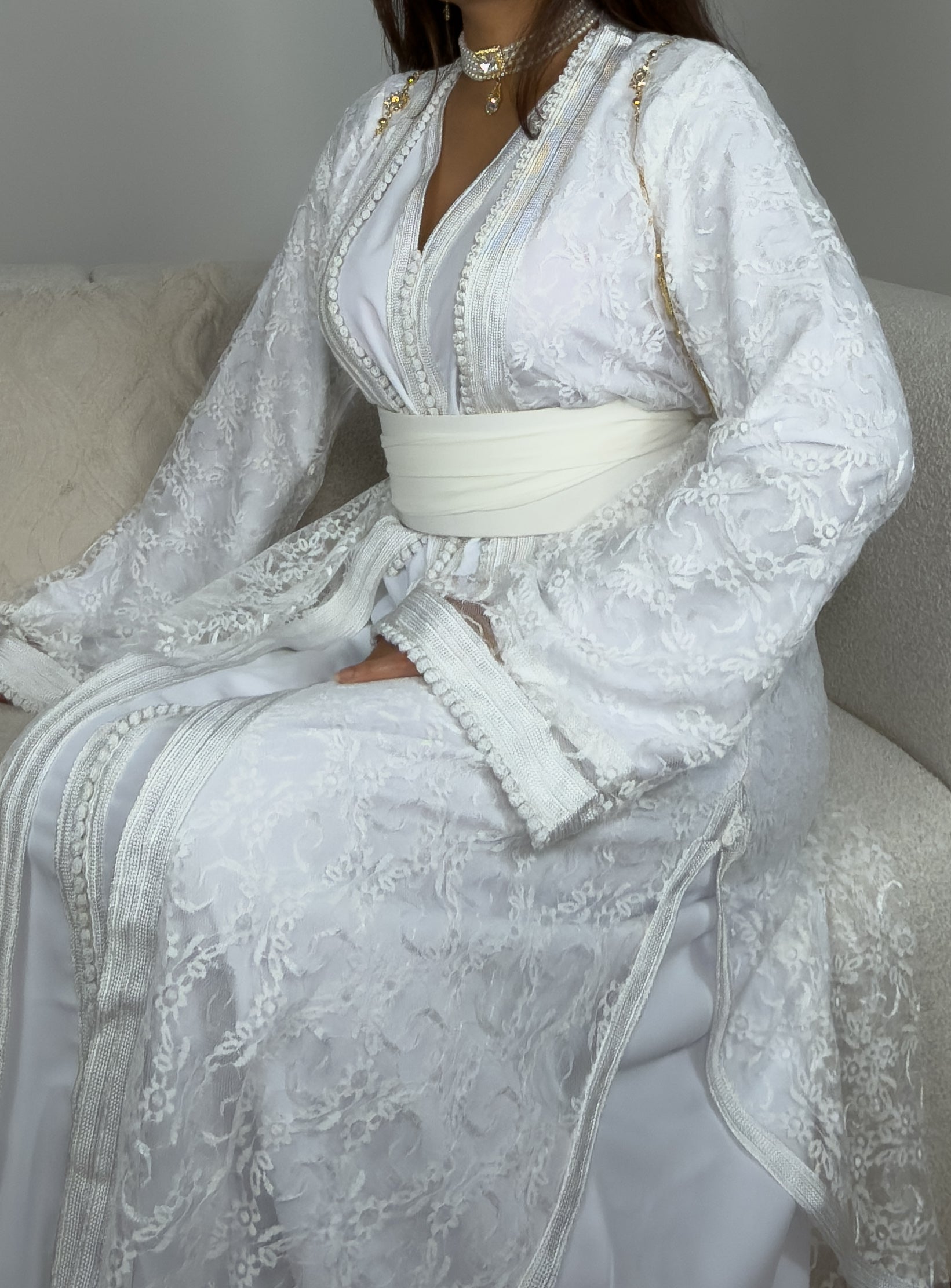 Caftan Mariage Blanc Moderne