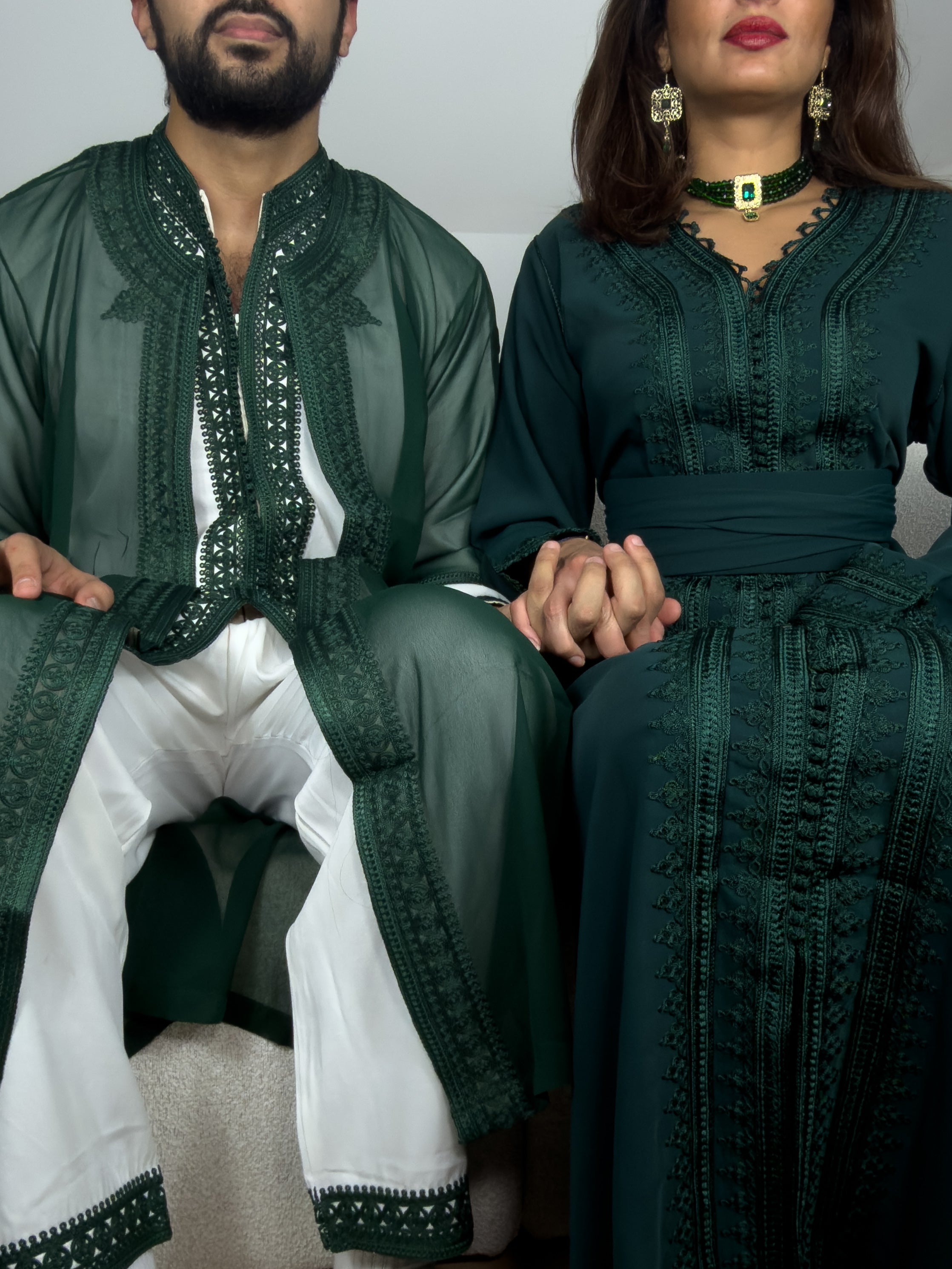 Caftan Marocain Vert - Caftania Paris