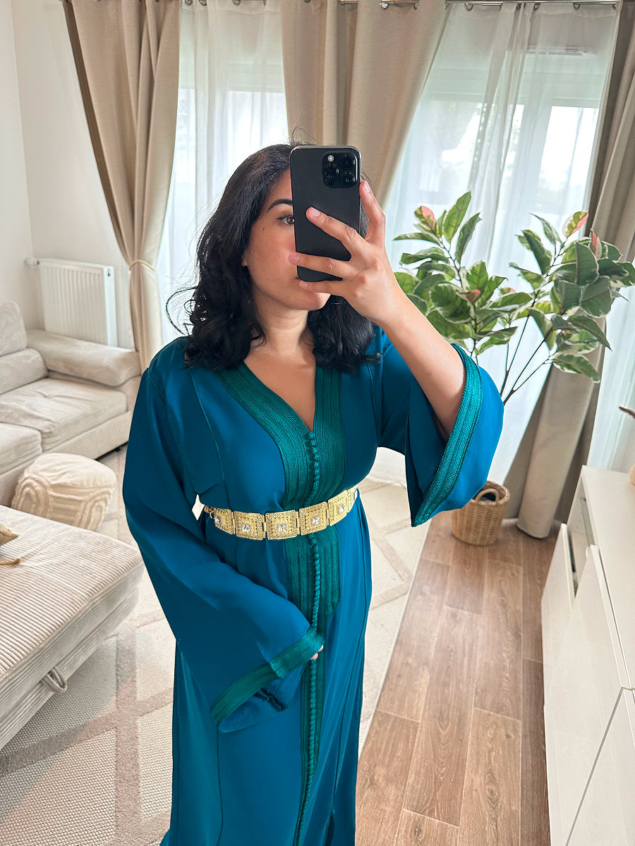 Caftan Simple Ceinture Robe Marocaine Caftan Marocain 