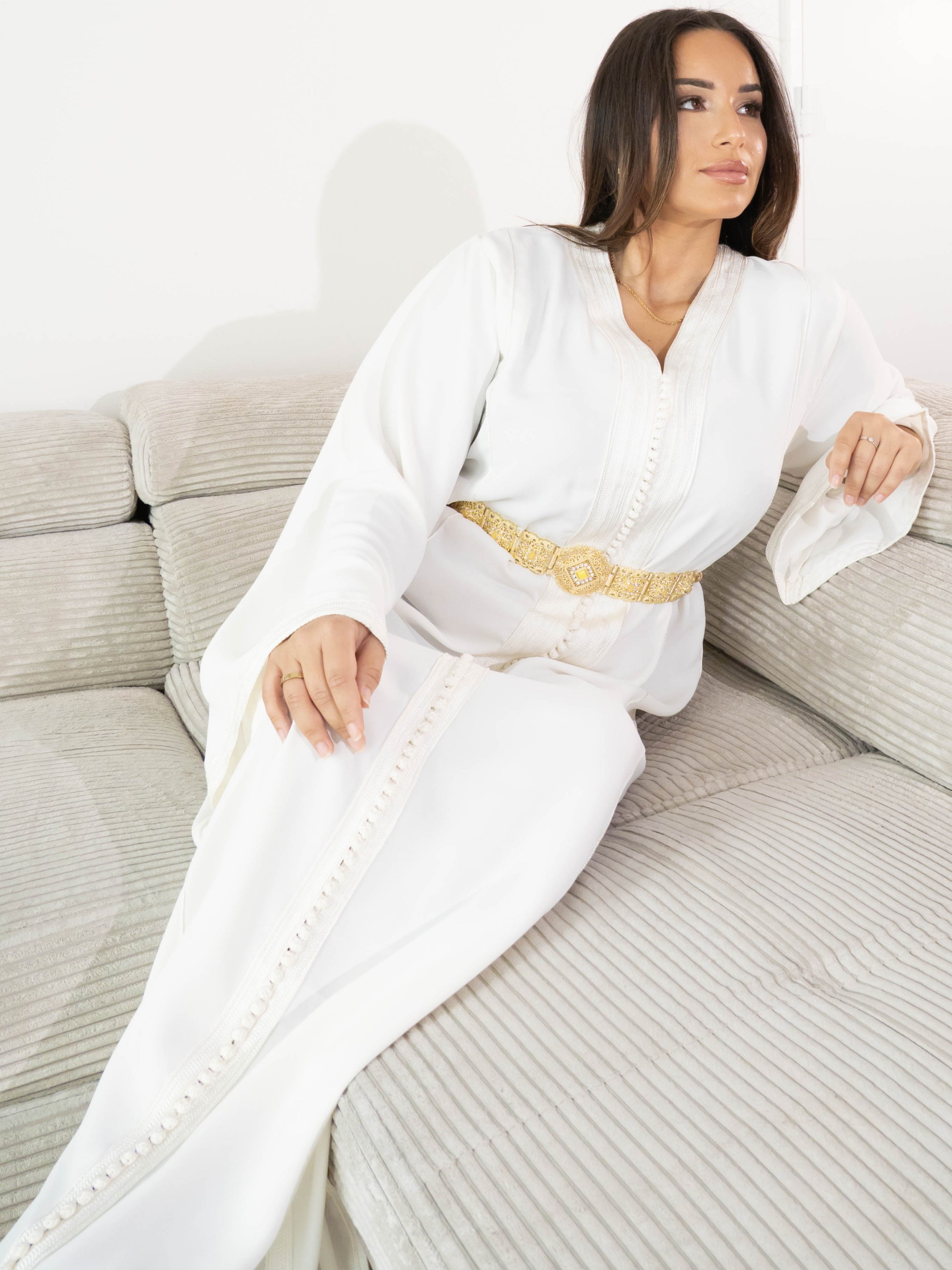 Caftan Marocain Blanc | Caftania Paris