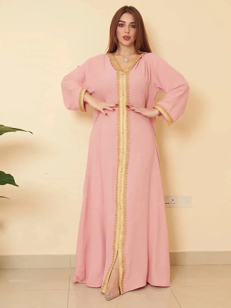 Caftan Marocain Rose - Caftania Paris