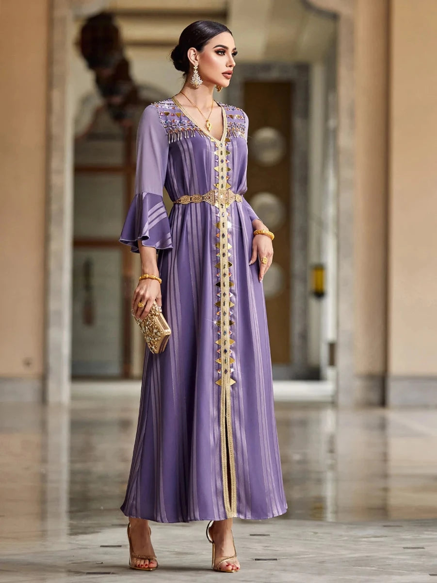 Caftan Marocain Violet - Caftania Paris