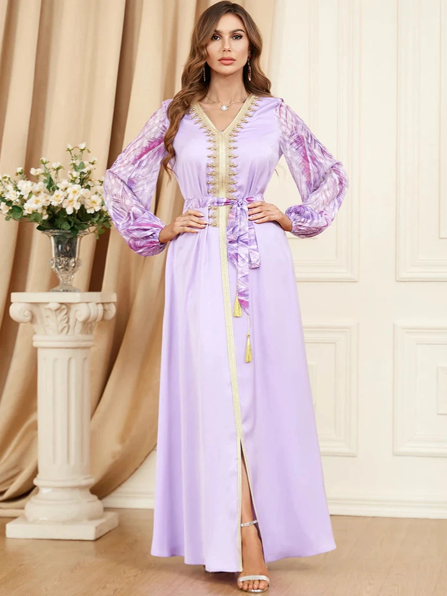 Caftan Violet Pastel - Caftania Paris