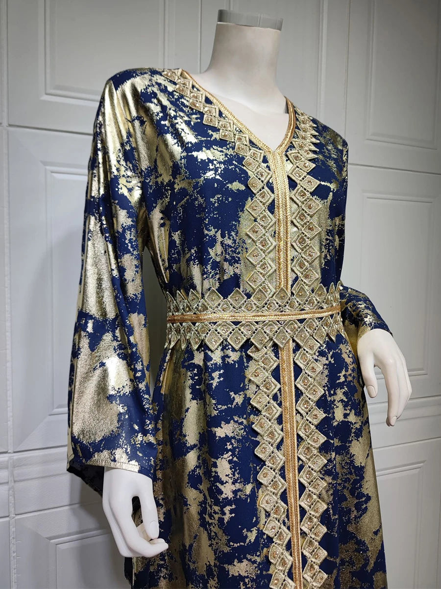 Caftan Marocain Bleu - Caftania Paris