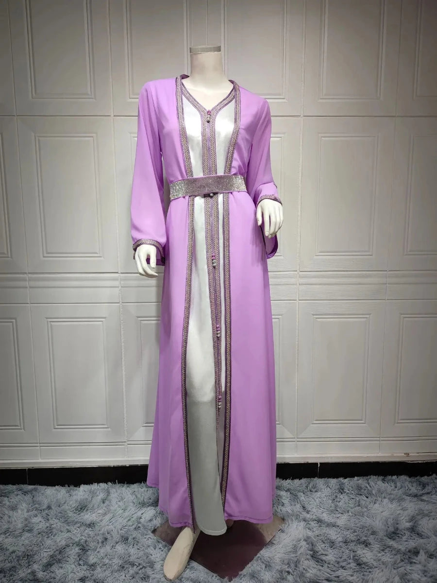 Caftan Mauve Pastel - Caftania Paris