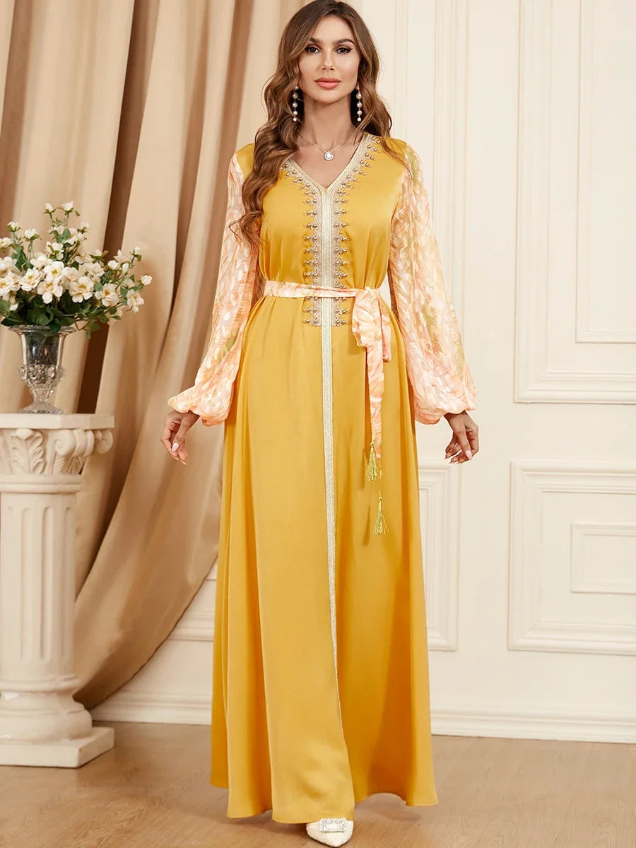 Caftan Jaune Canari - Caftania Paris