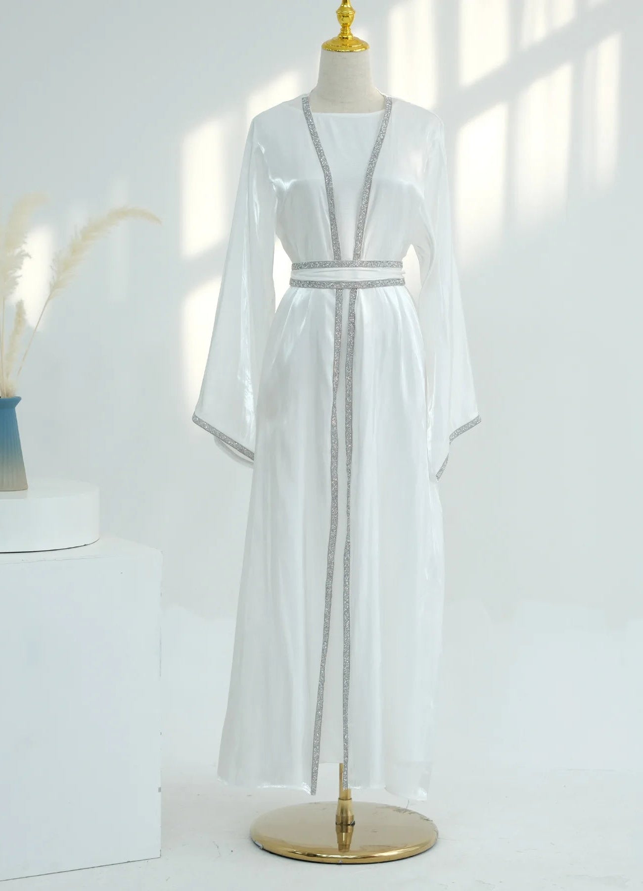 Caftan Blanc Simple - Caftania Paris