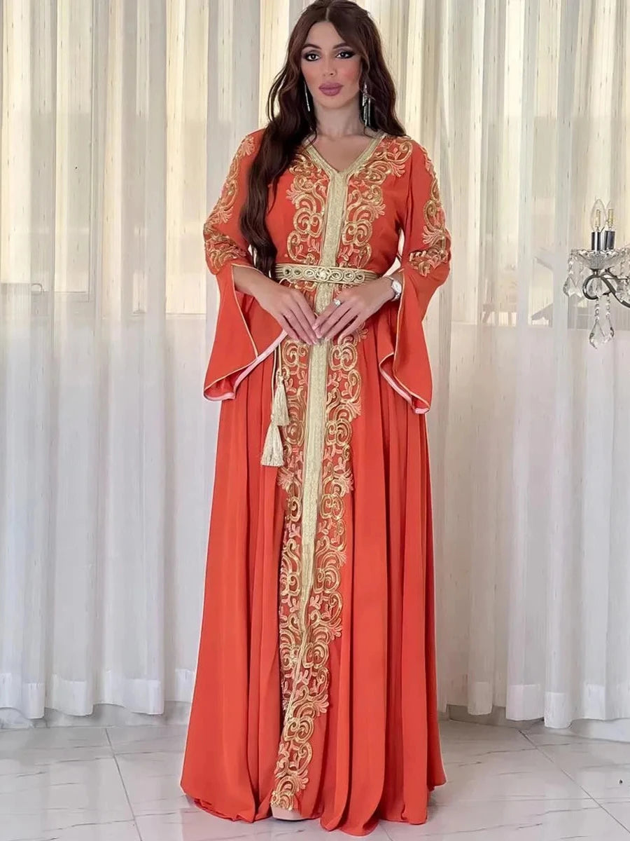 Caftan Moderne Robe Fiancaille Arabe Mariée Robe Caftan Simple