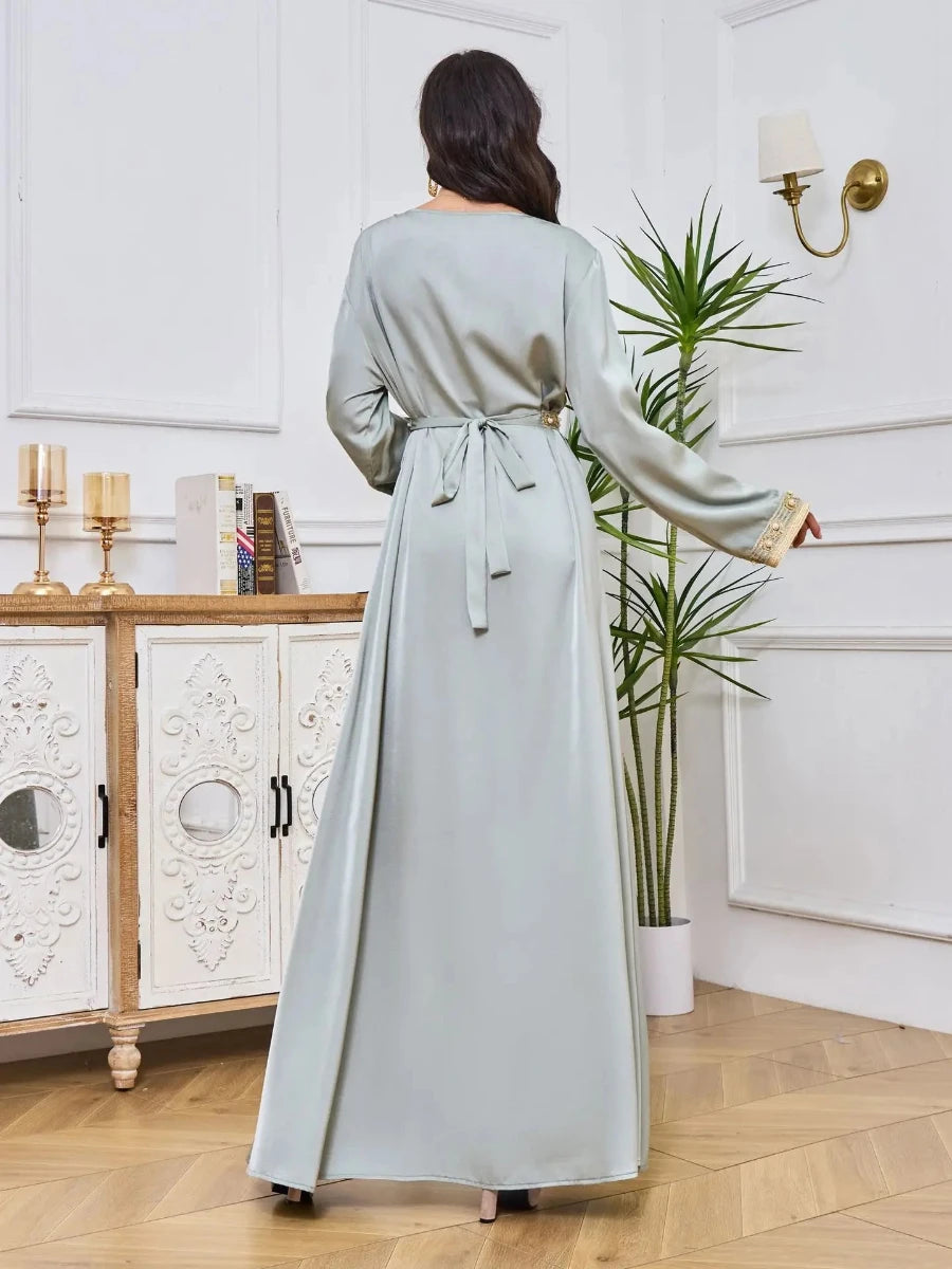 Caftan Gris Argent - Caftania Paris