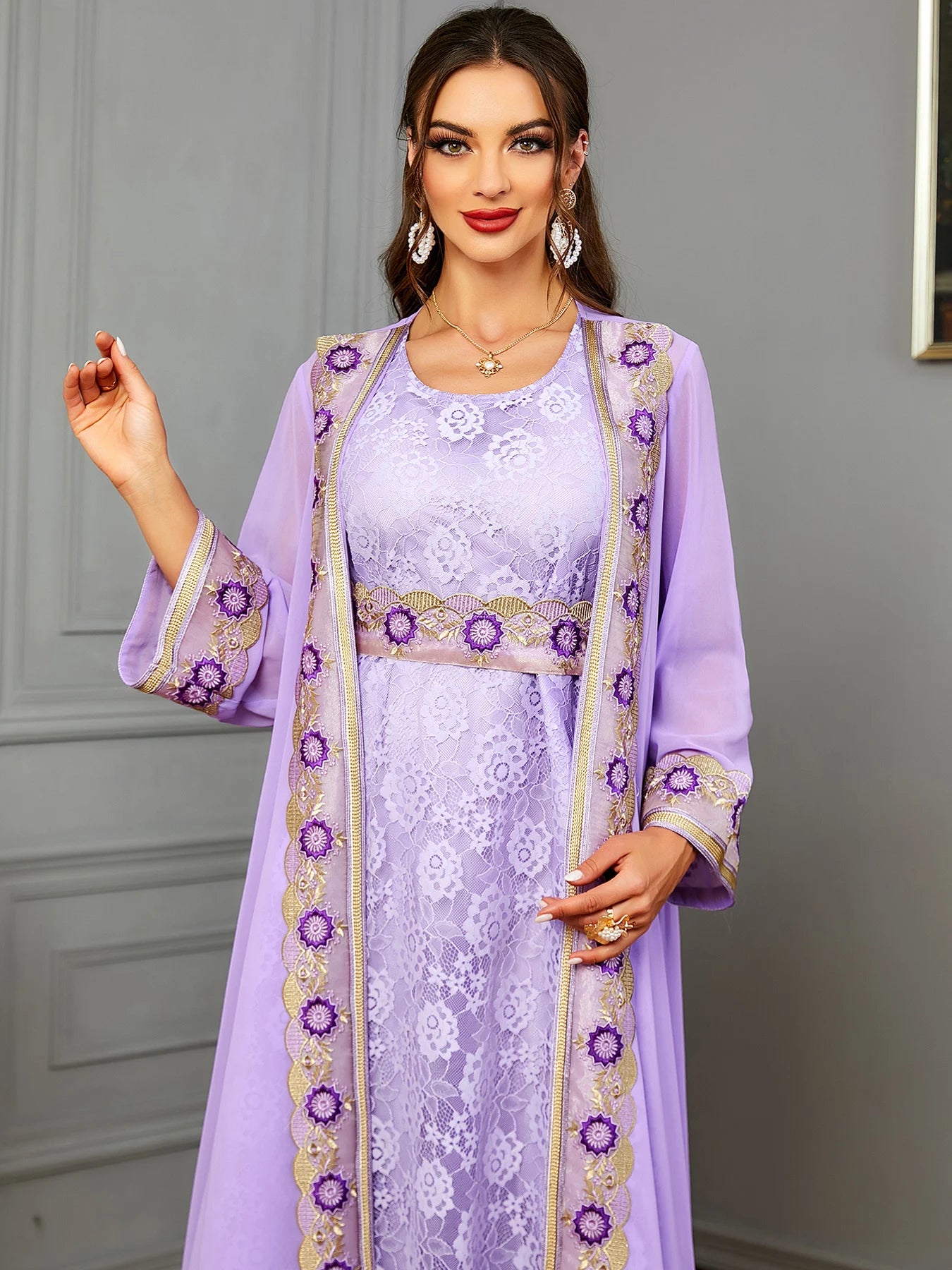 Caftan Rose Fushia - Caftania Paris