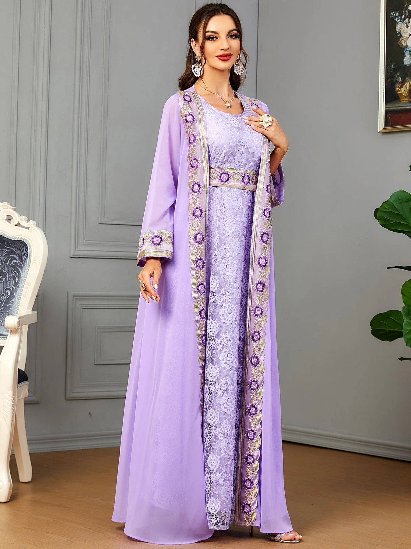 Caftan Rose Fushia - Caftania Paris