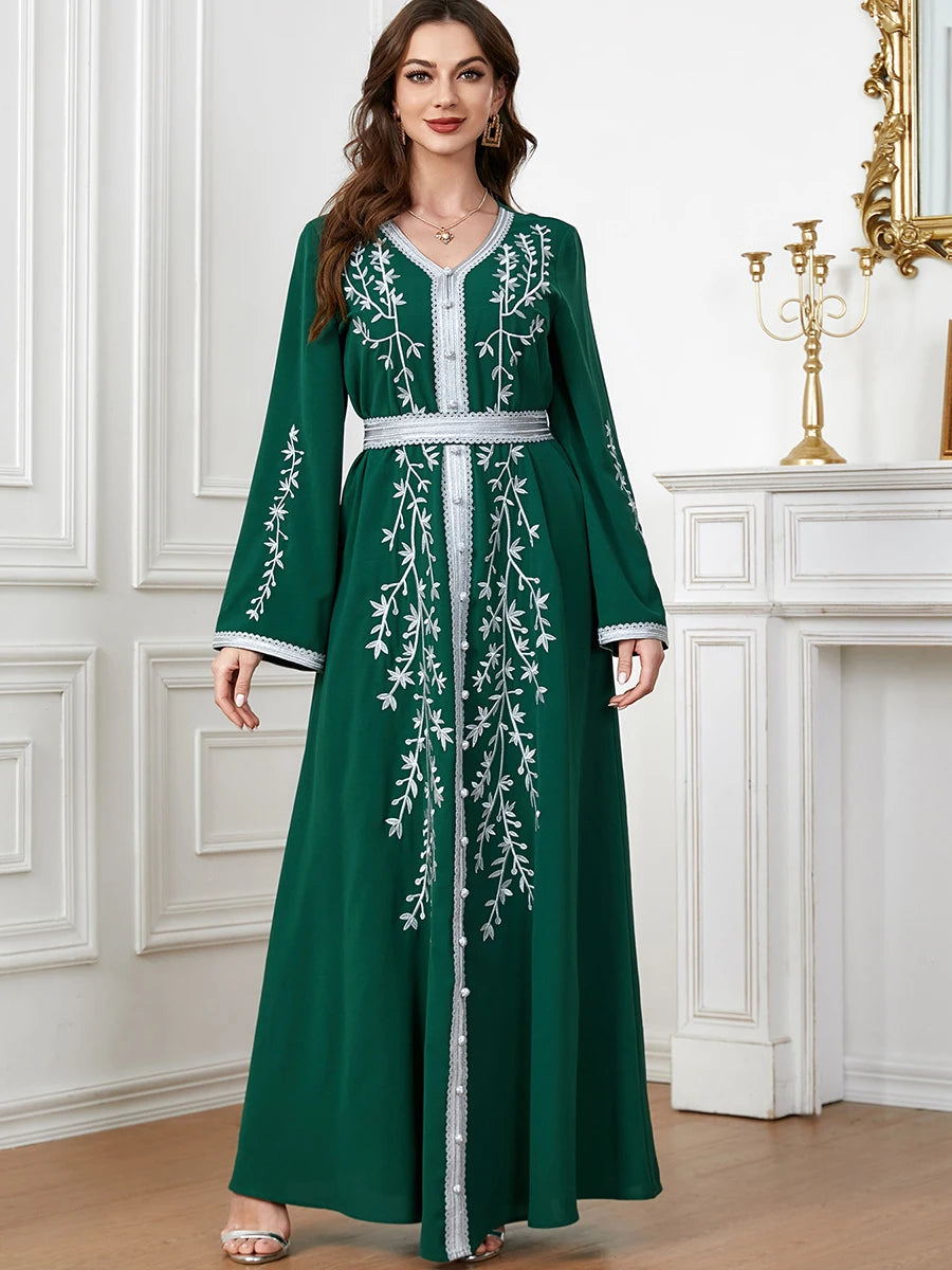 Caftan Vert Royal - Caftania Paris