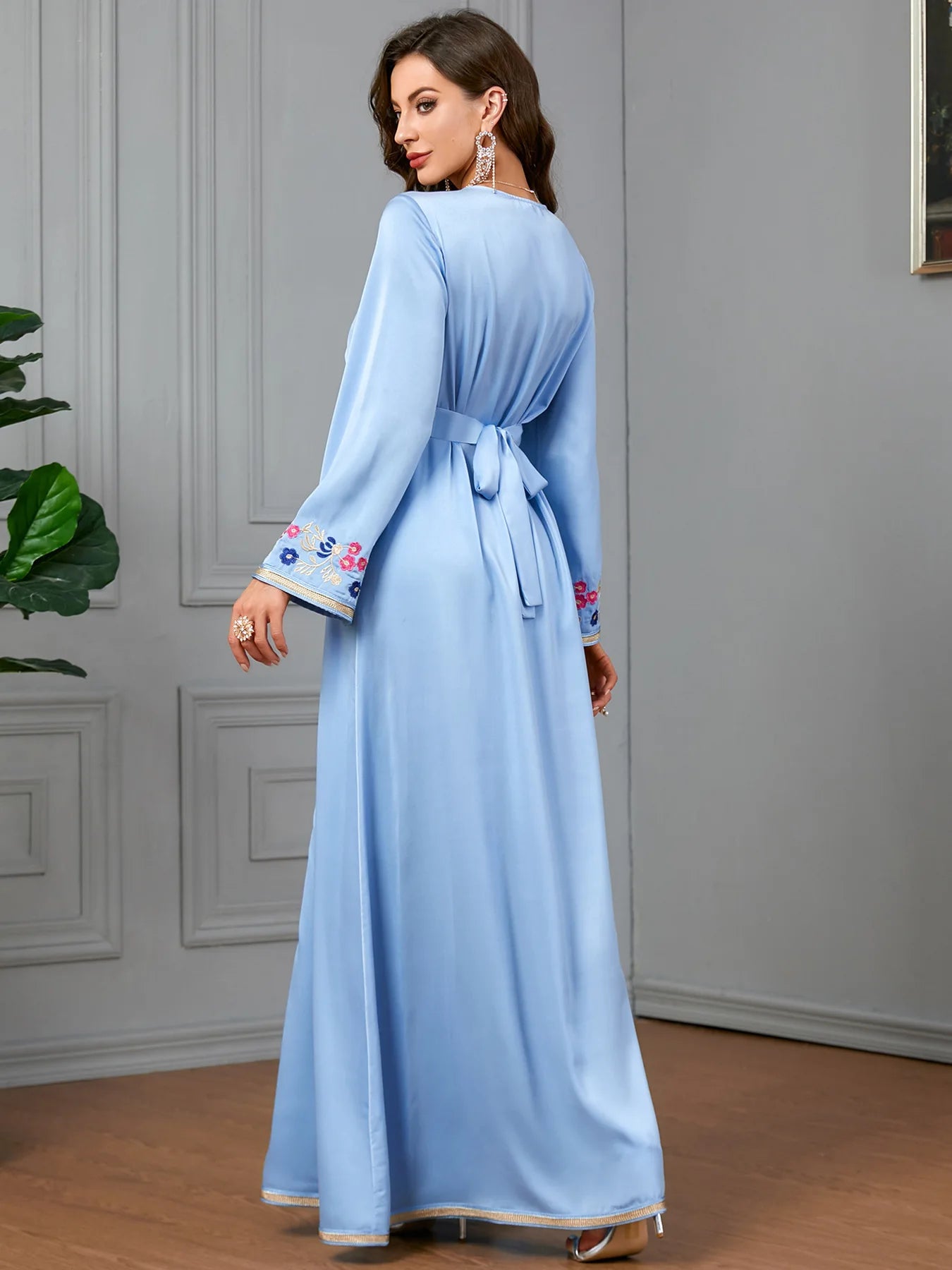 Caftan Bleu Turquoise - Caftania Paris