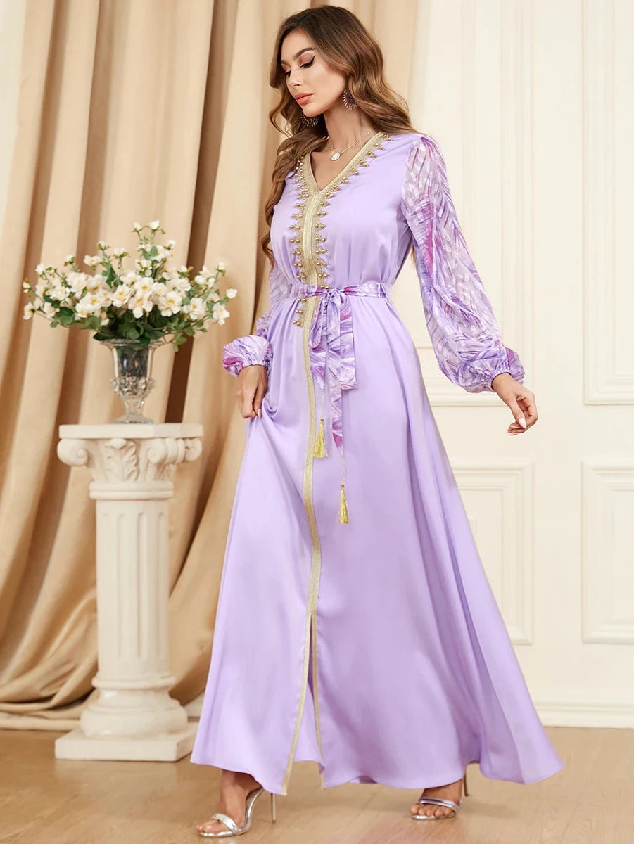 Caftan Violet Pastel - Caftania Paris