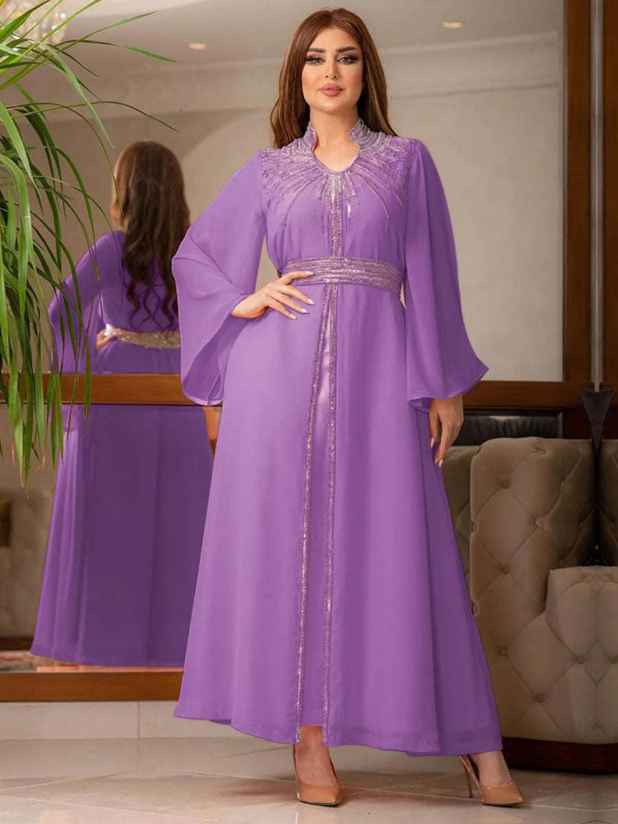 Caftan Violet Foncé - Caftania Paris