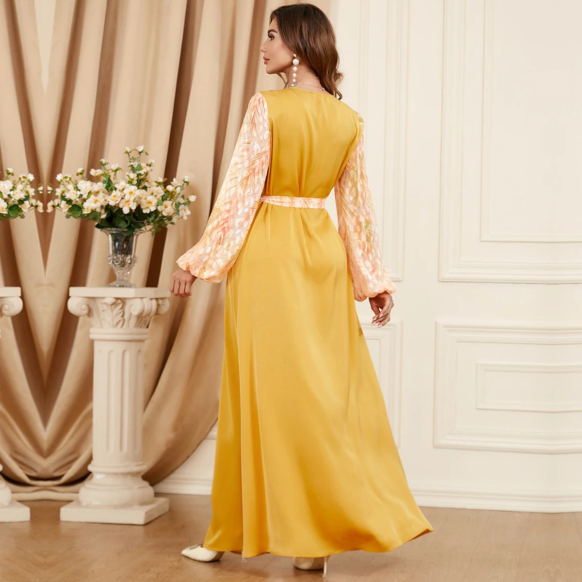 Caftan Jaune Canari - Caftania Paris