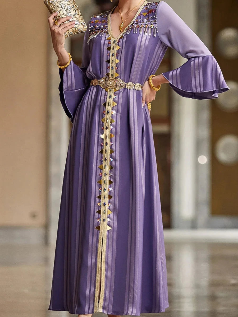 Caftan Marocain Violet - Caftania Paris