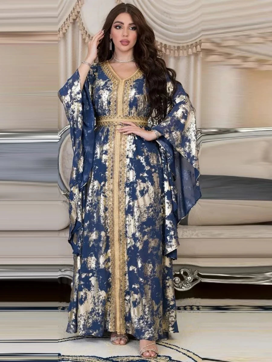 Caftan Marocain Bleu - Caftania Paris