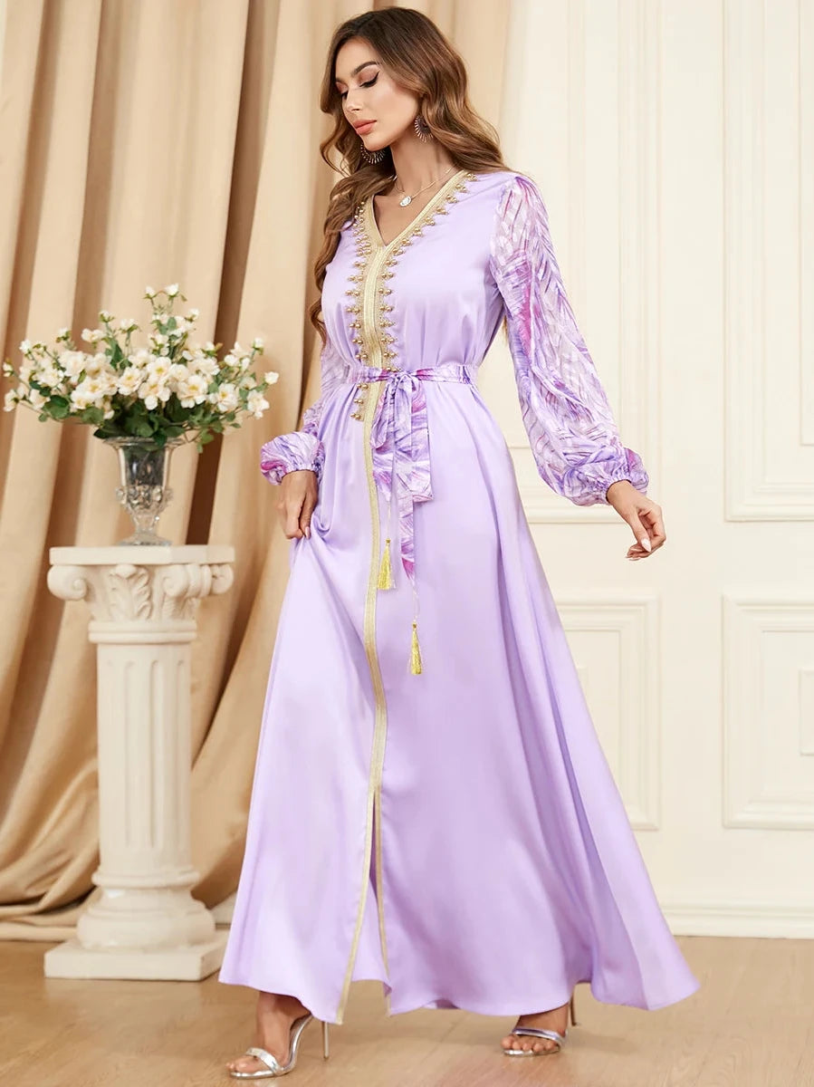 Caftan Violet Pastel - Caftania Paris