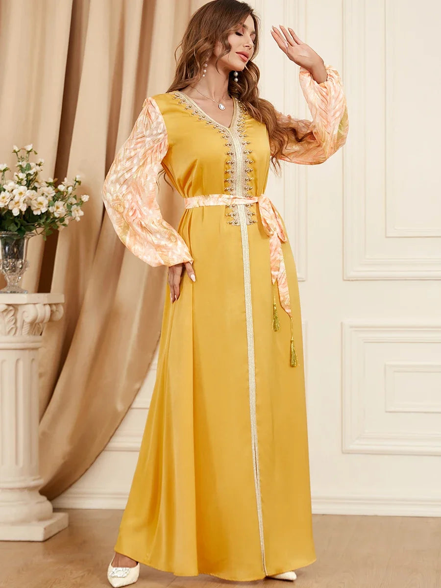 Caftan Jaune Canari - Caftania Paris