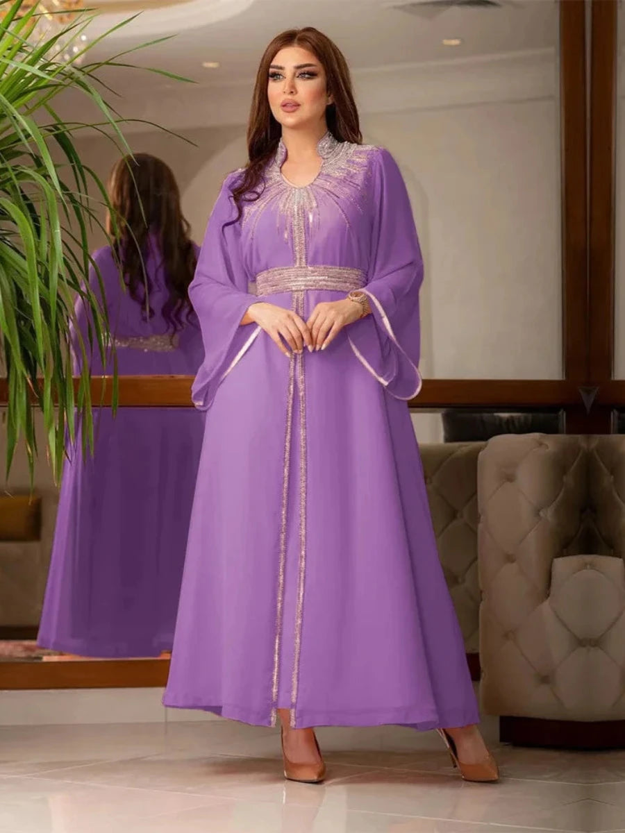 Caftan Violet Foncé - Caftania Paris