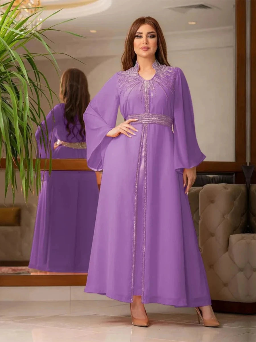 Caftan Violet Foncé - Caftania Paris