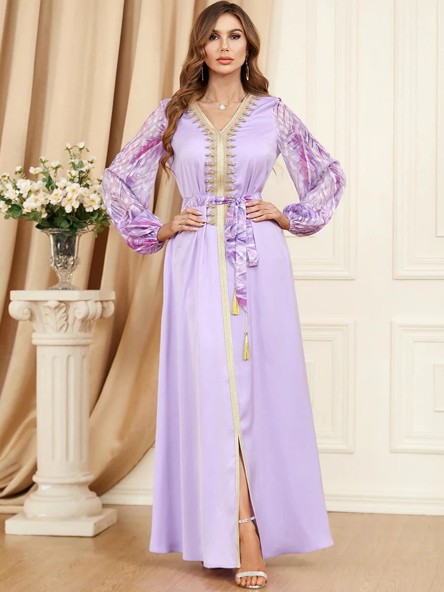 Caftan Violet Pastel - Caftania Paris