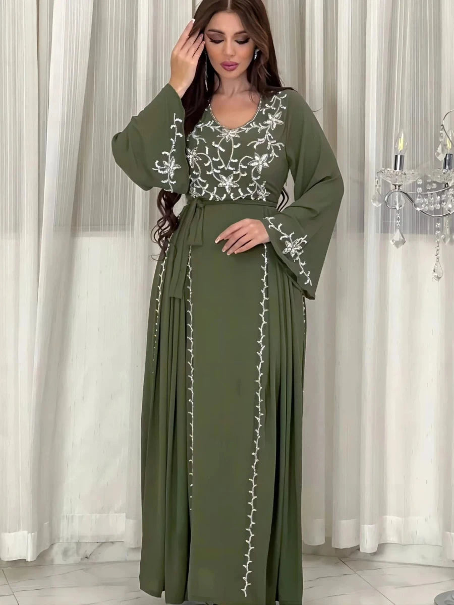 Caftan Marocain Vert - Caftania Paris