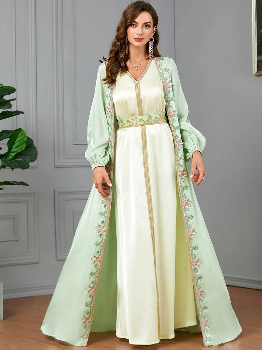 Kaftan Djellaba Pistache Takchita Vert Pistache