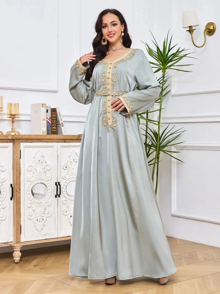 Caftan Gris Argent - Caftania Paris