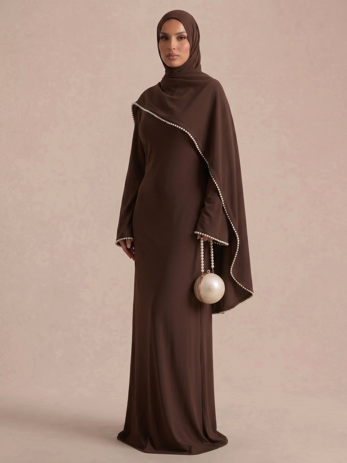 Abaya Marron - Caftania Paris