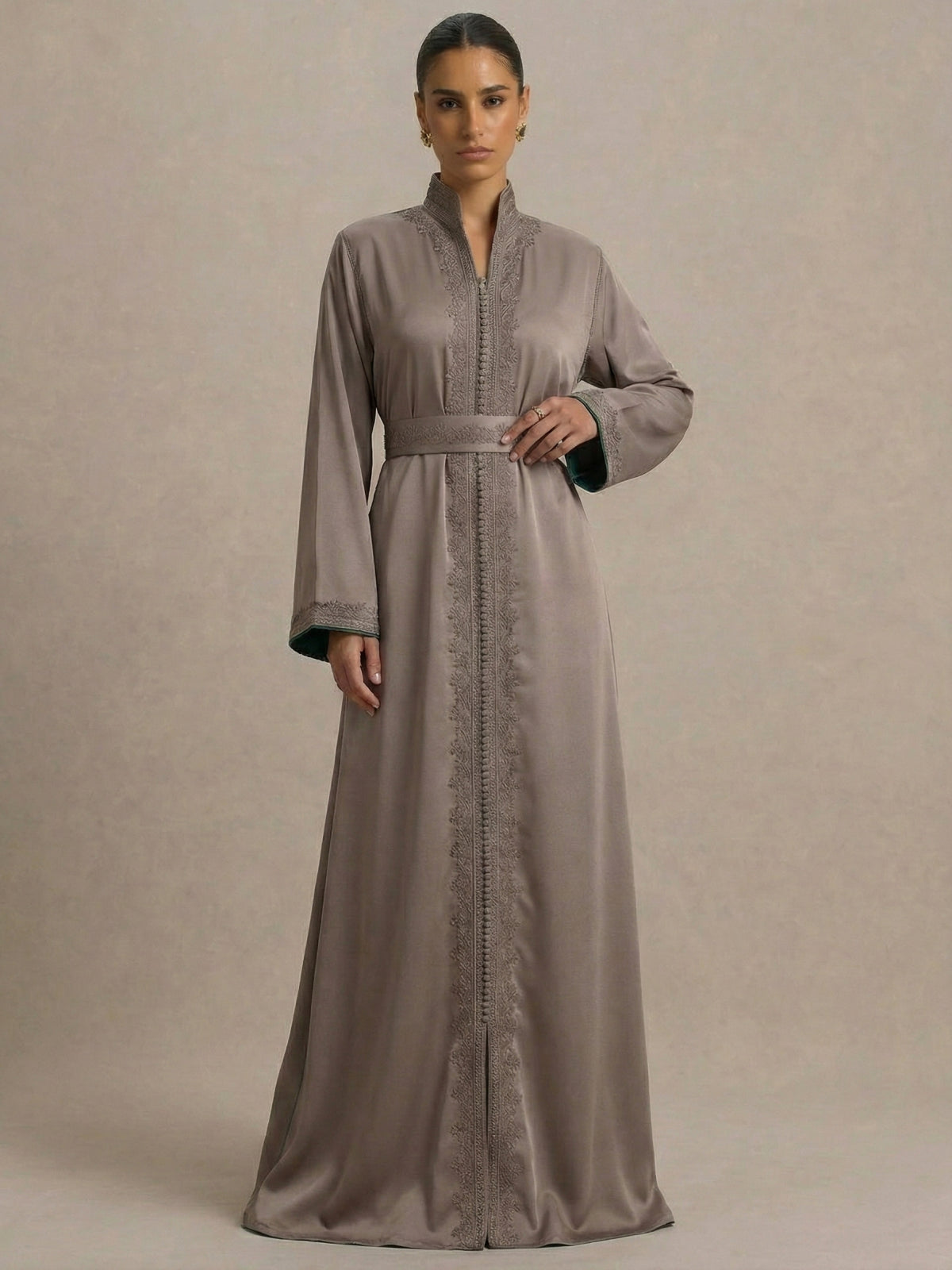 caftan col montant - Caftania Paris