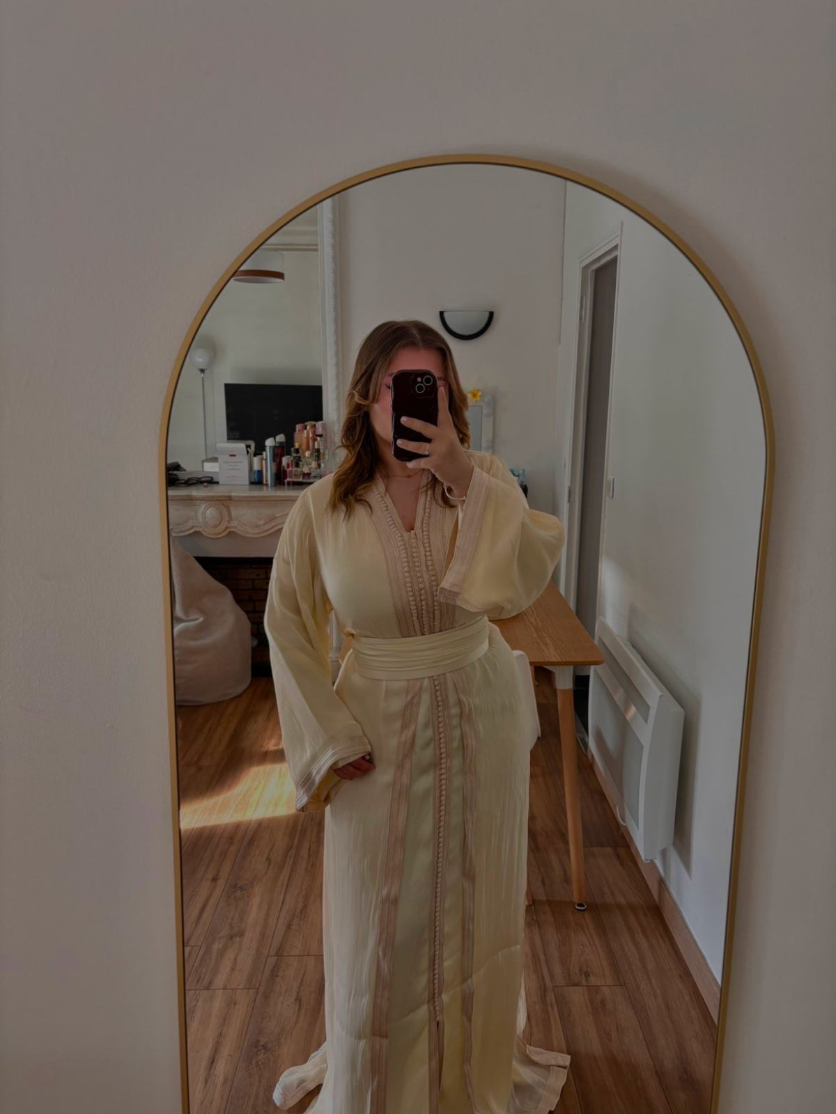 Caftan Jaune Poussin - Caftania Paris