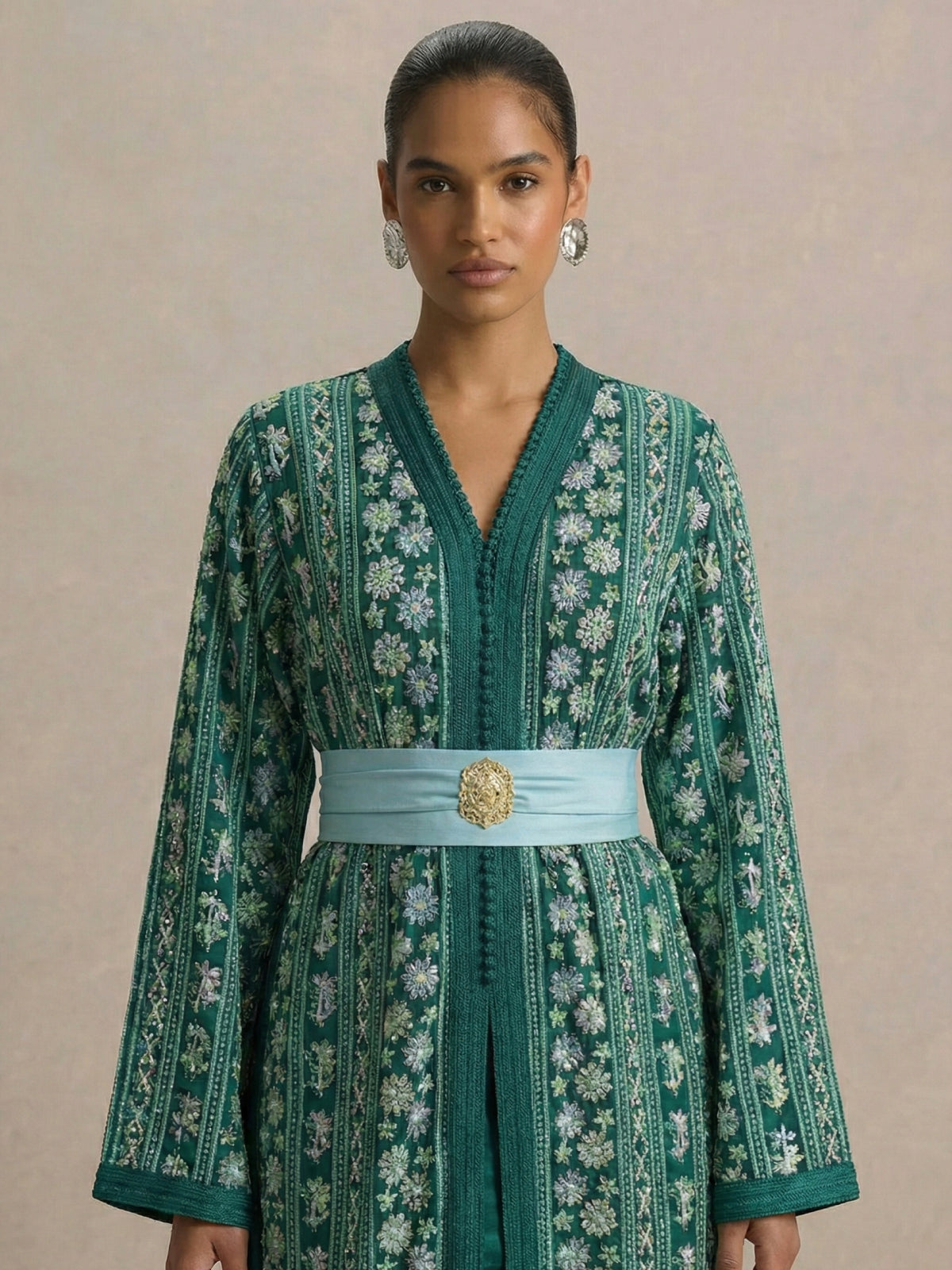 Caftan Mariage Vert - Caftania Paris