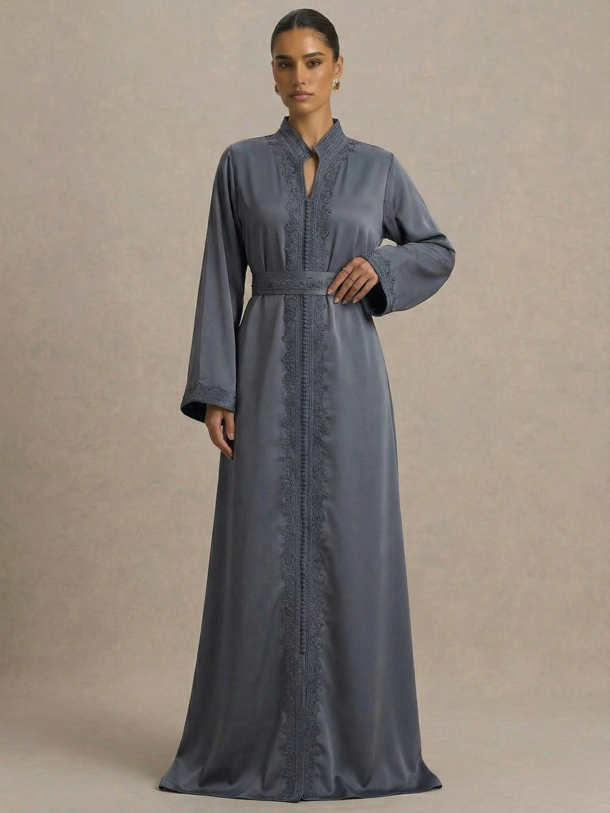 Caftan Marocain Bleu - Caftania Paris
