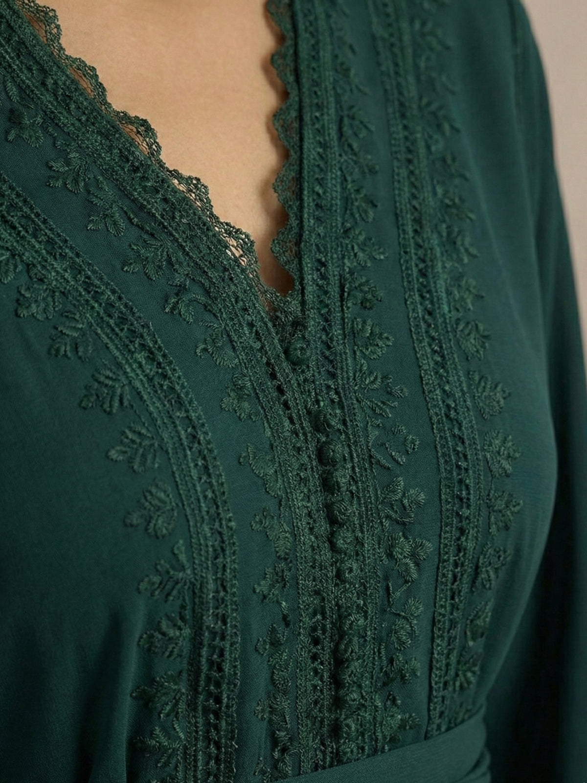 Caftan Marocain Vert - Caftania Paris