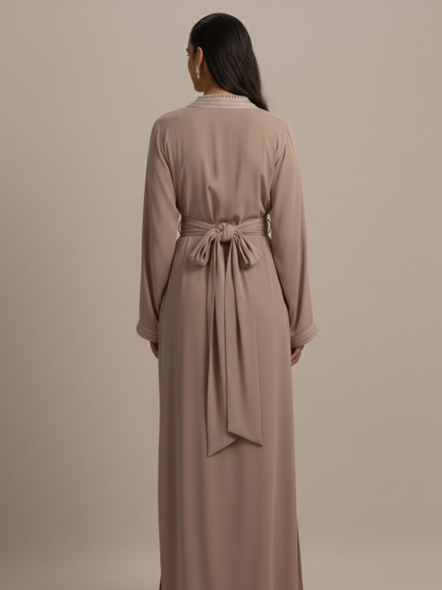 Caftan Marron - Caftania Paris