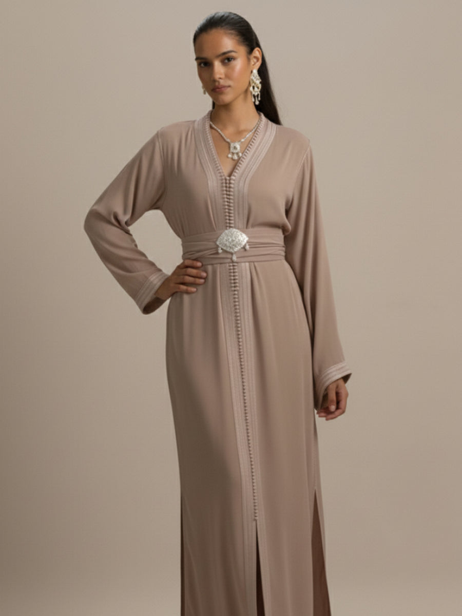 Caftan Marron - Caftania Paris