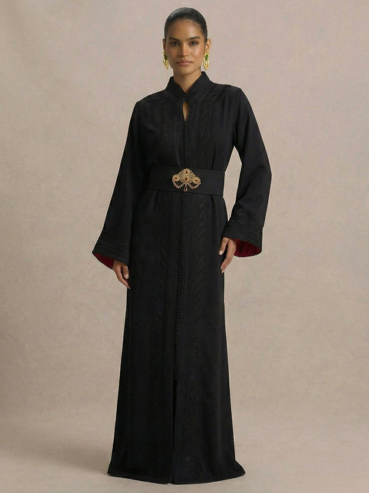 Caftan Noir Moderne | Caftania Paris