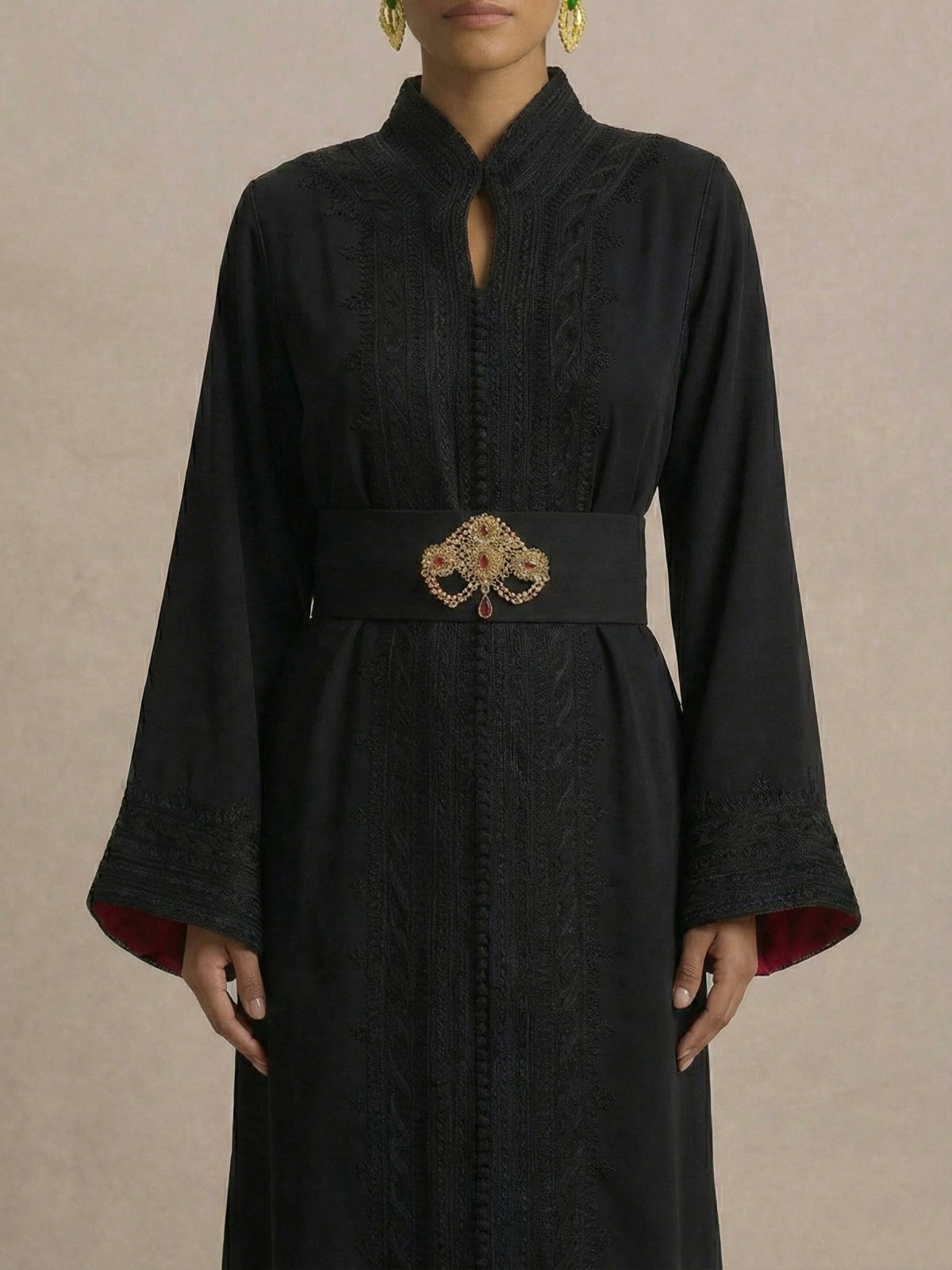 Caftan Noir Moderne | Caftania Paris