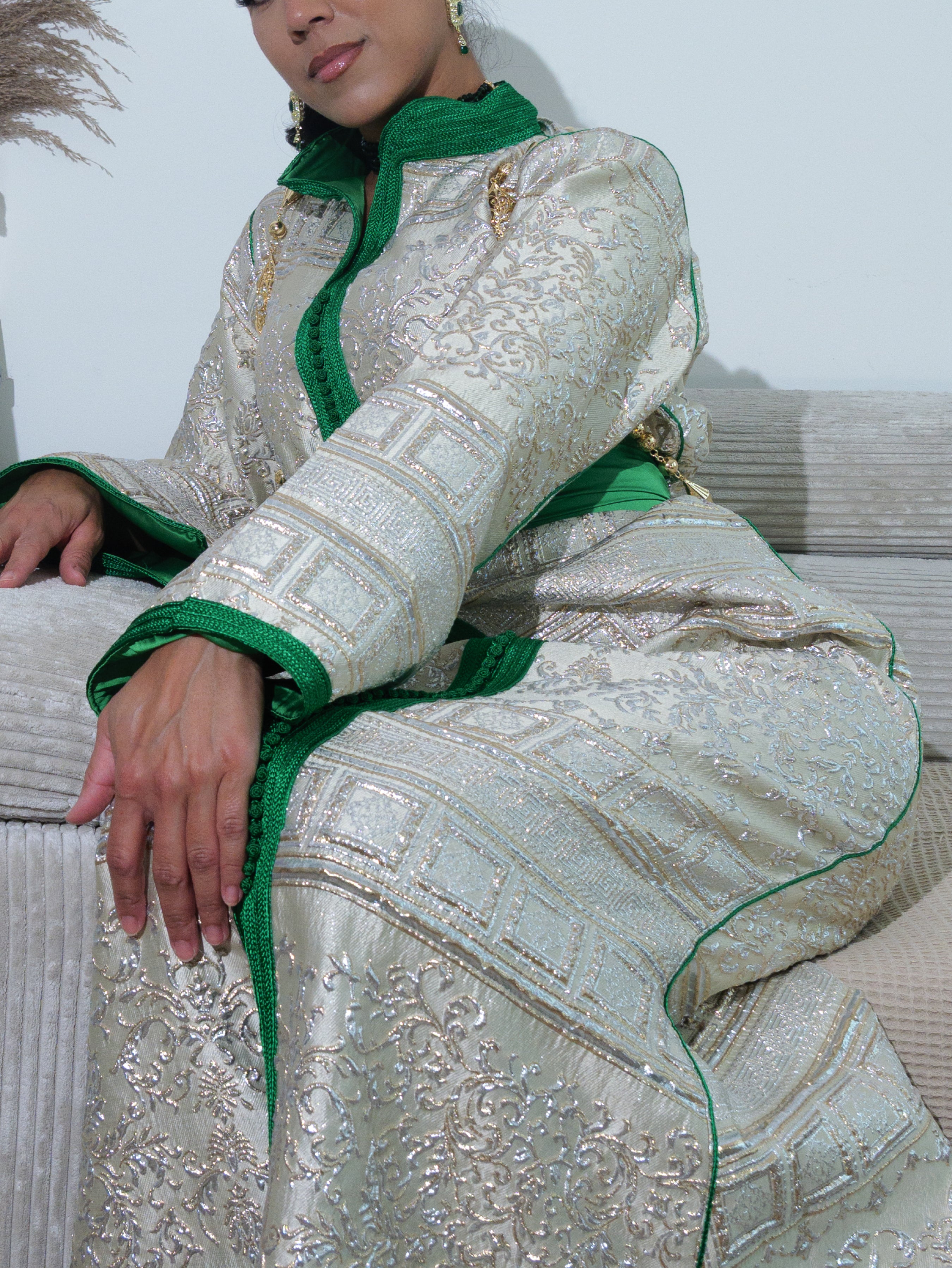 Caftan Vert Clair - Caftania Paris