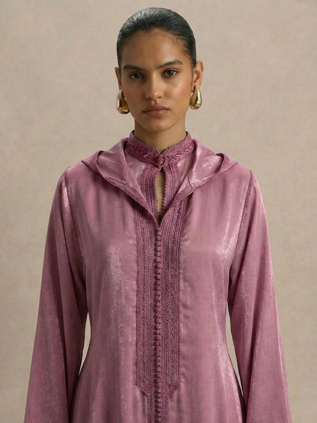 Djellaba Bordeau | Caftania Paris