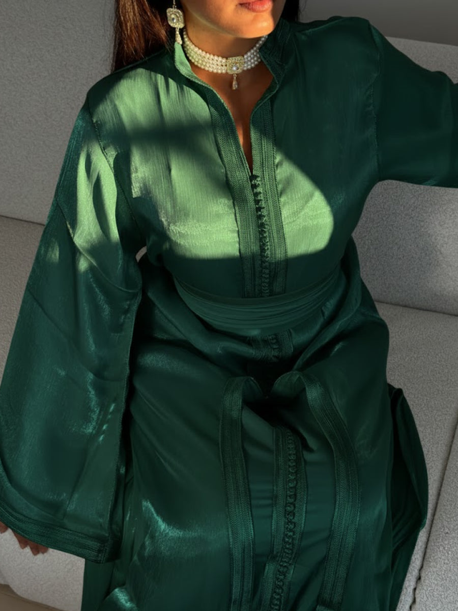 Caftan Vert Royal - Caftania Paris