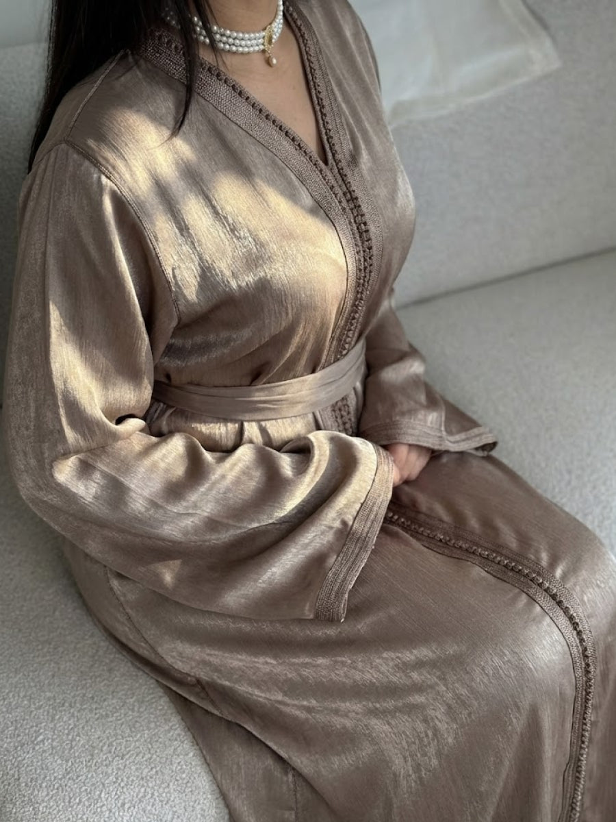 Caftan Marron - Caftania Paris