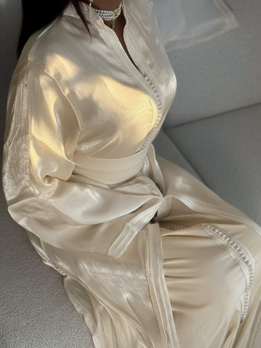 Caftan Jaune Poussin - Caftania Paris