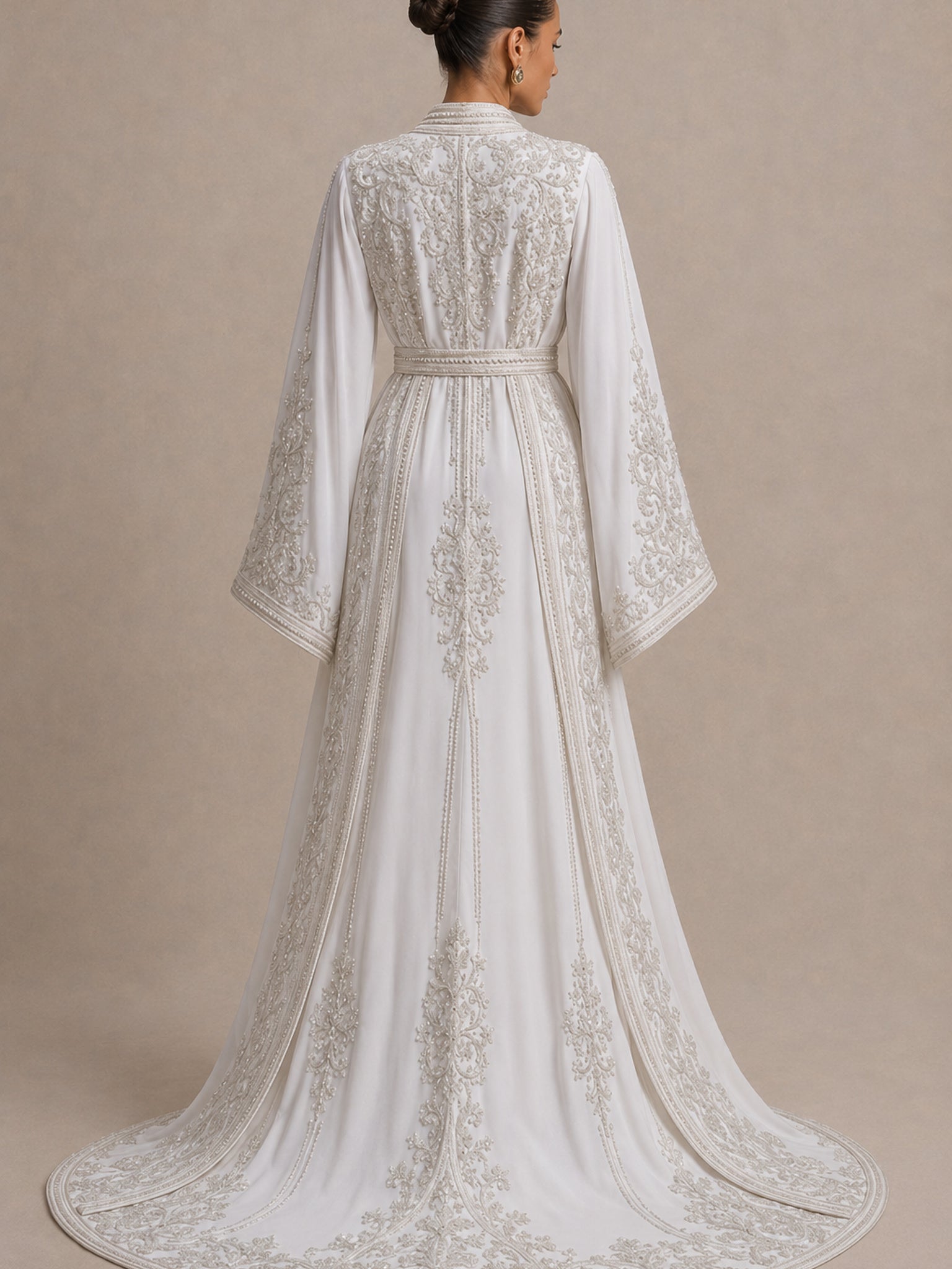 Caftan Blanc Argenté